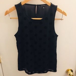 J Crew Mercantile sheer polka dot tank